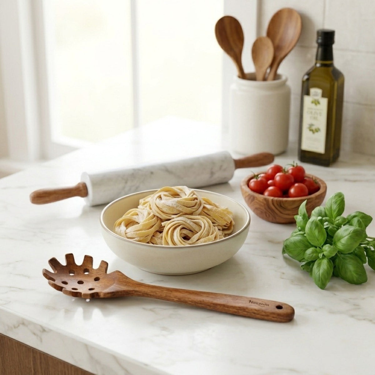 Acacia Wood Pasta Server