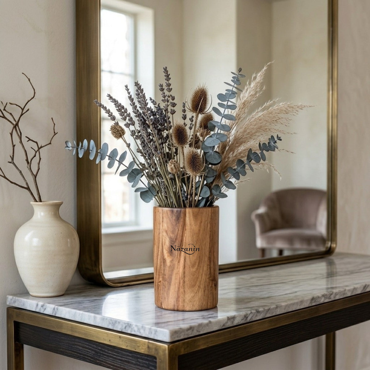 Acacia Wood Utensil Holder