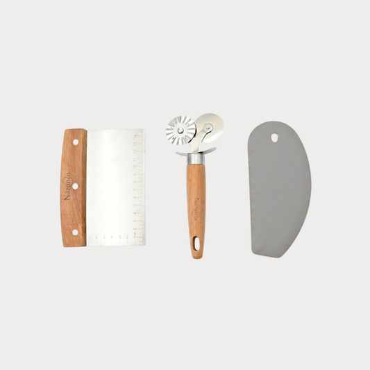 3-Piece Baking & Pastry Set (Dough Cutter, Bowl Scraper, Pastry Cutter)