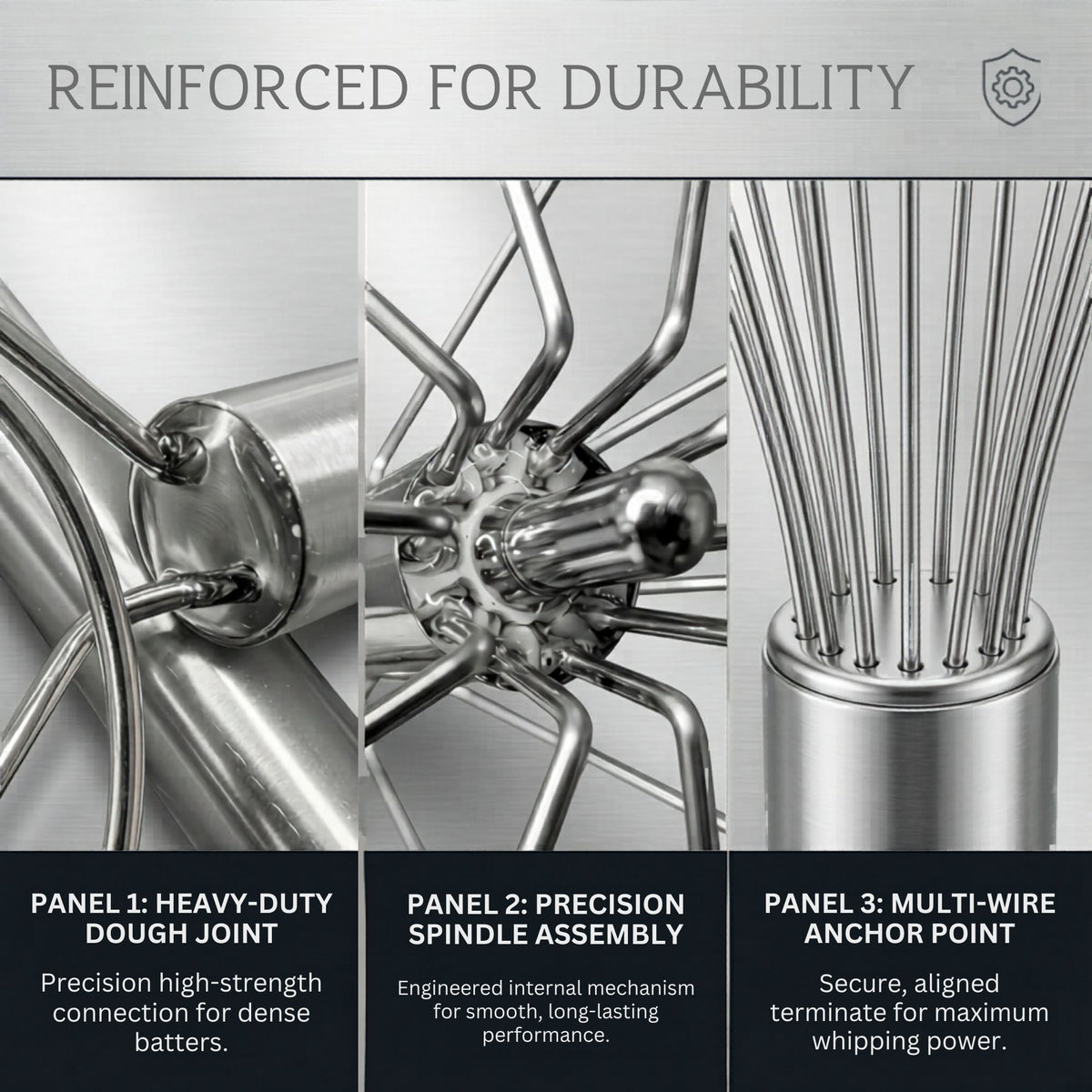 3-Piece Stainless Steel Whisk Set