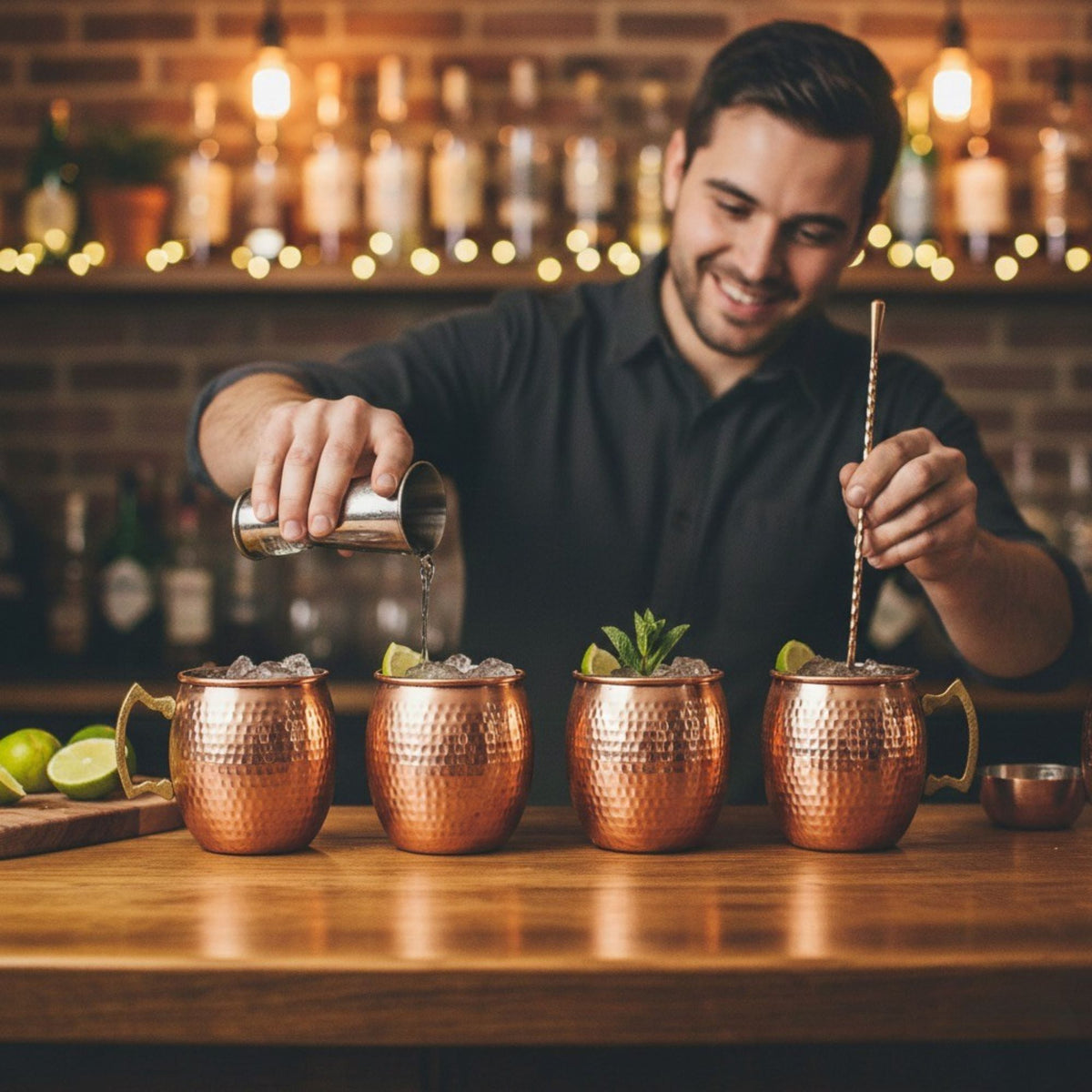 Hammered Copper Moscow Mule Mug (16 oz)