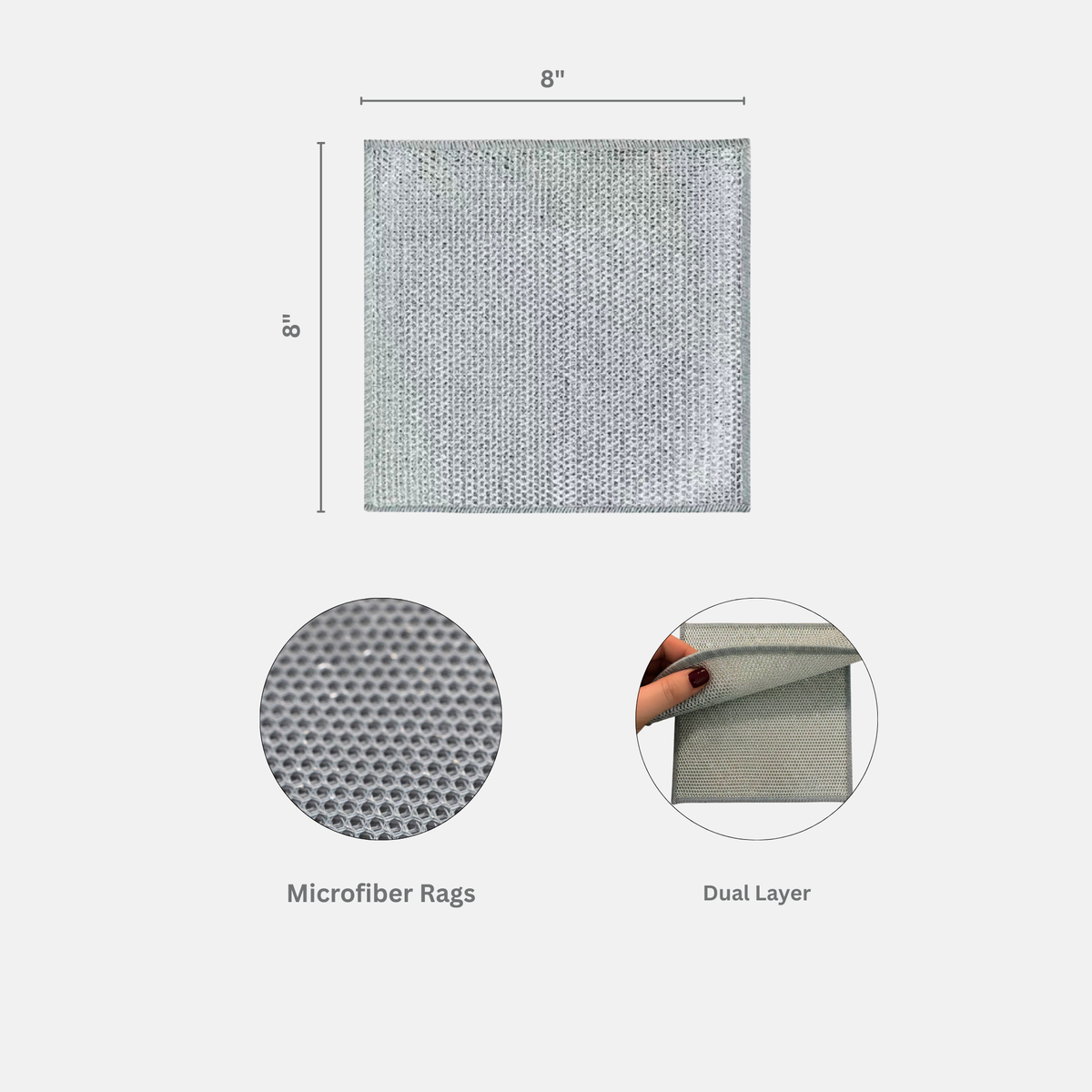 Dual-Layer Microfiber Mesh Dishcloths (Set of 5)