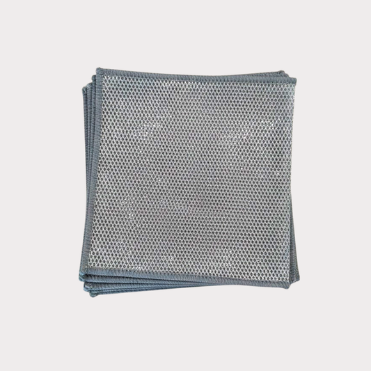 Dual-Layer Microfiber Mesh Dishcloths (Set of 5)