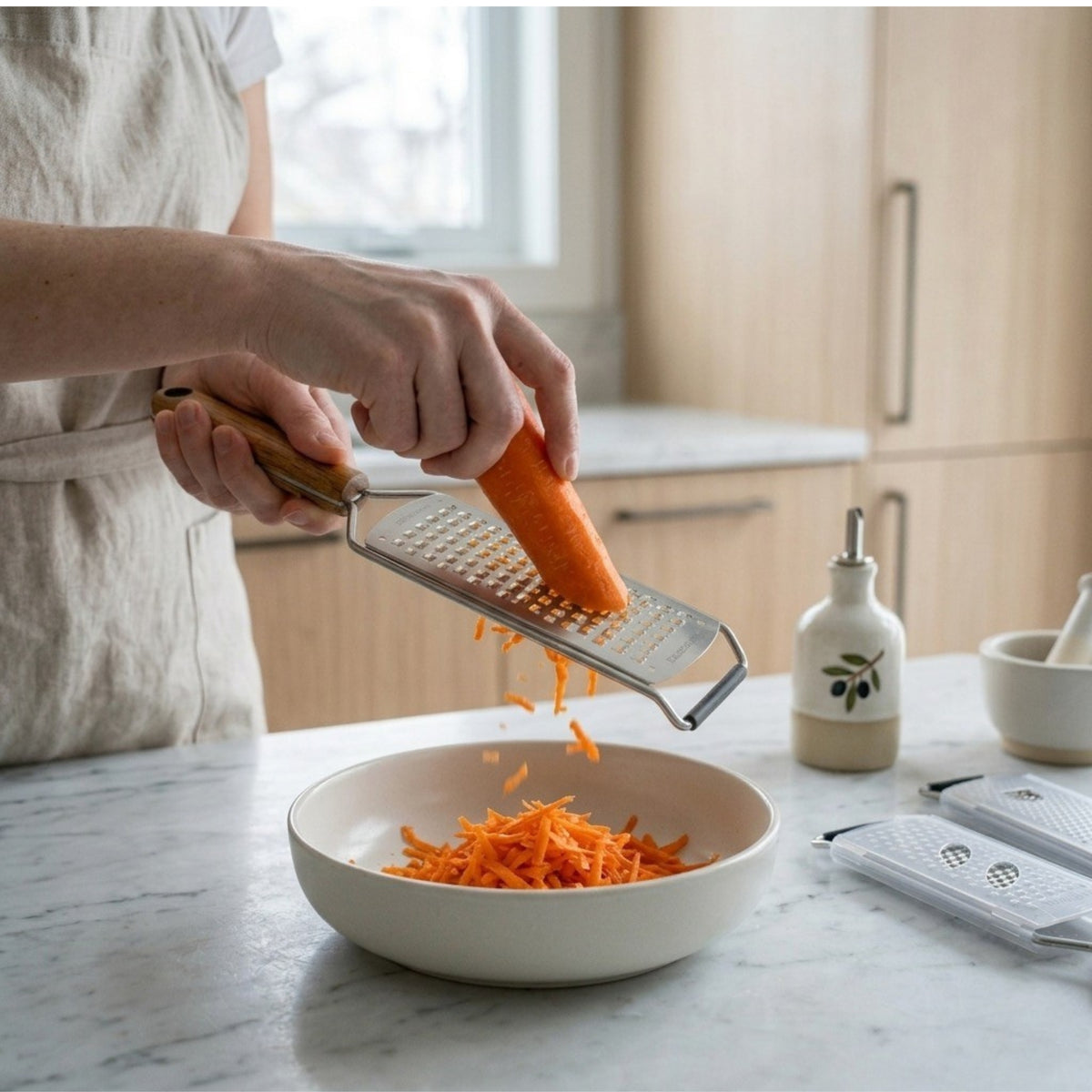3-Piece Acacia Wood Grater & Zester Set