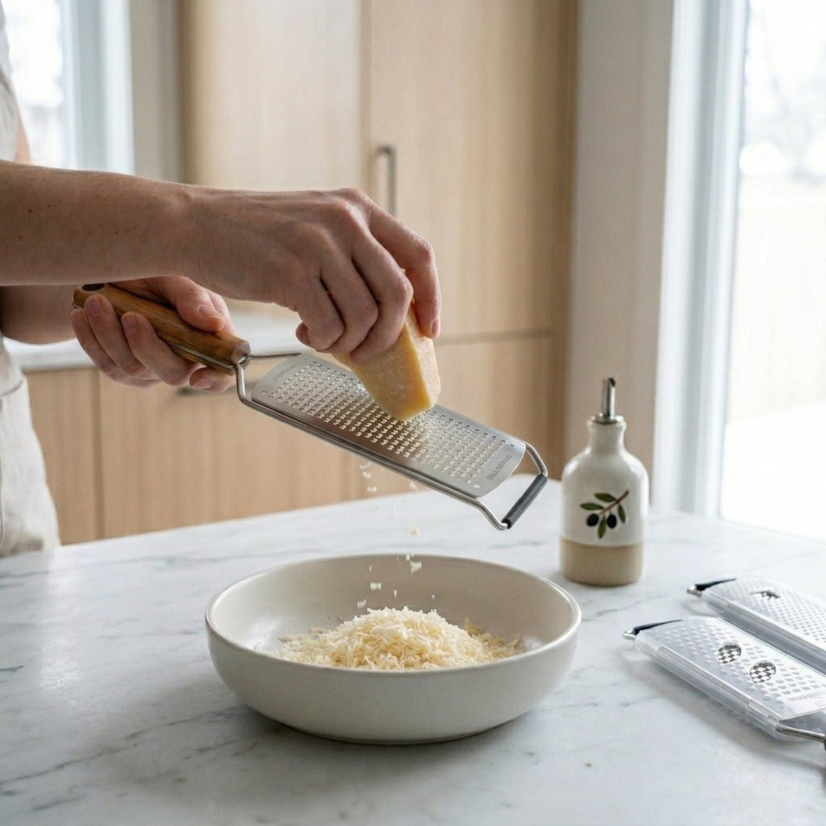 3-Piece Acacia Wood Grater & Zester Set