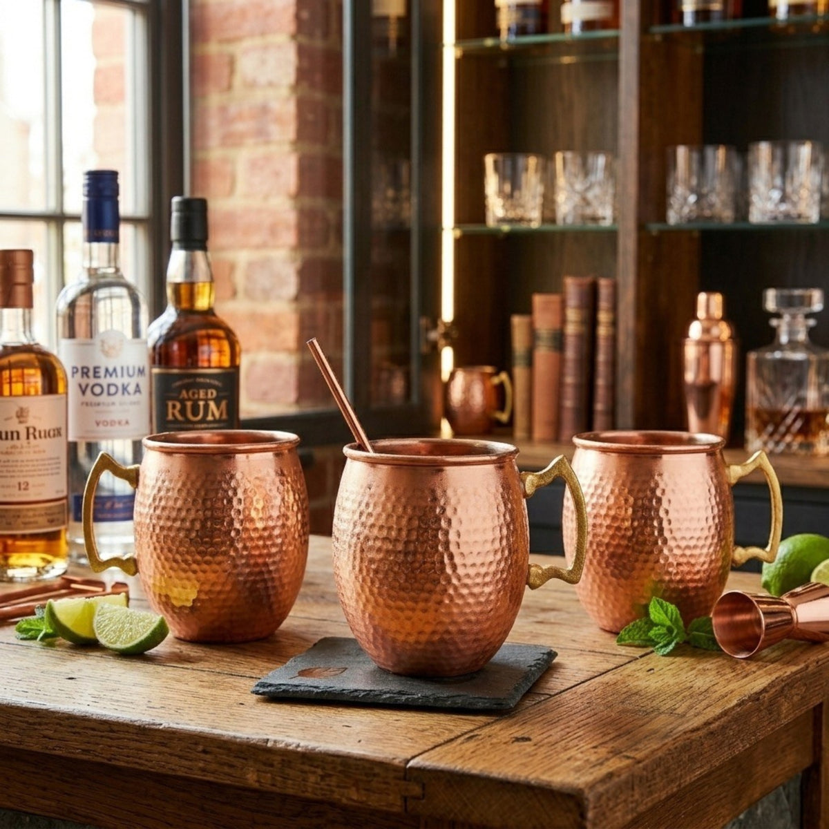 Hammered Copper Moscow Mule Mug (16 oz)