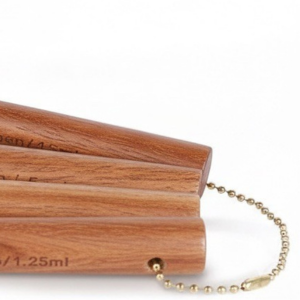 Acacia Wood & Gold Measuring Set (9-Piece)