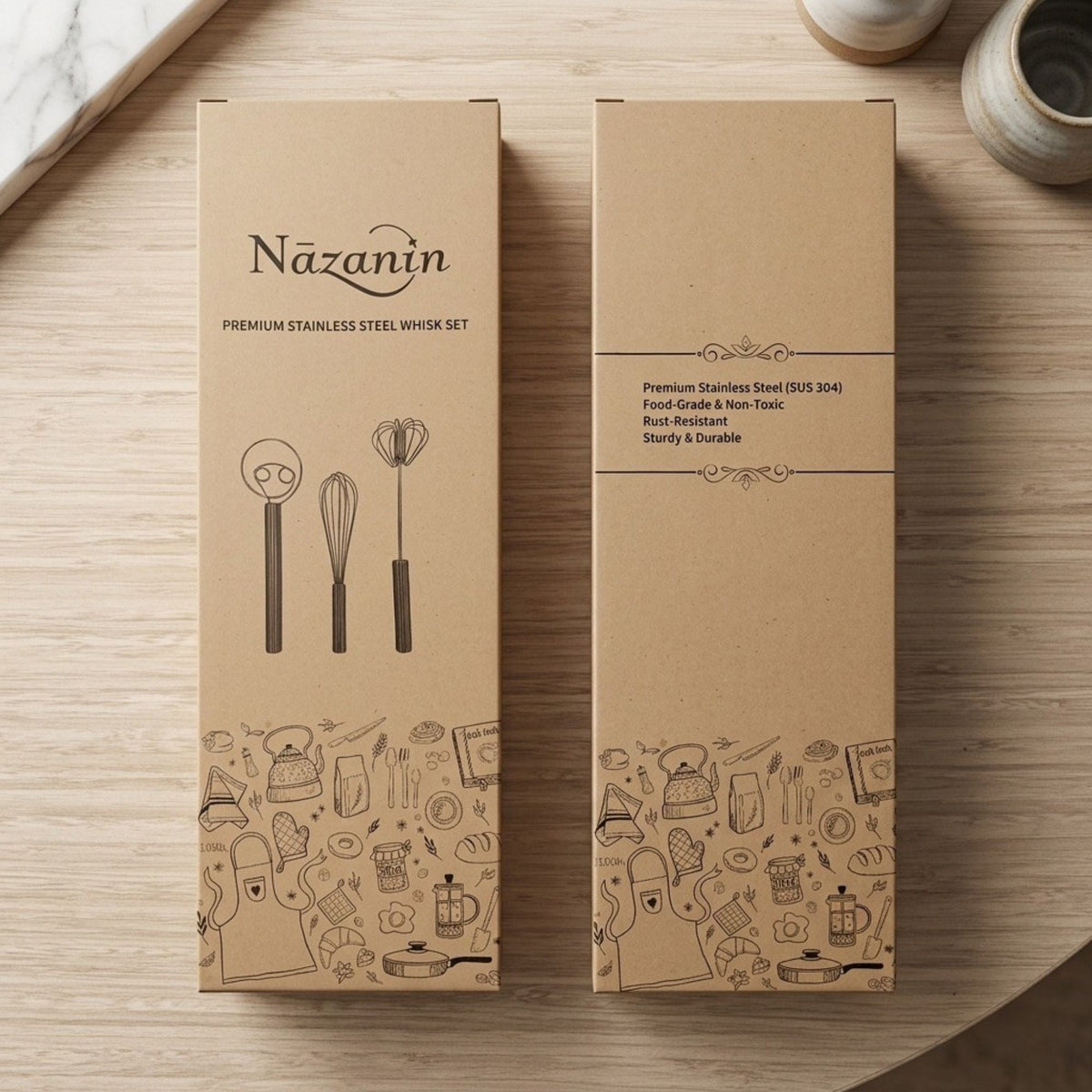 3-Piece Stainless Steel Whisk Set
