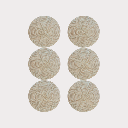 Round Woven Placemats (Set of 6)
