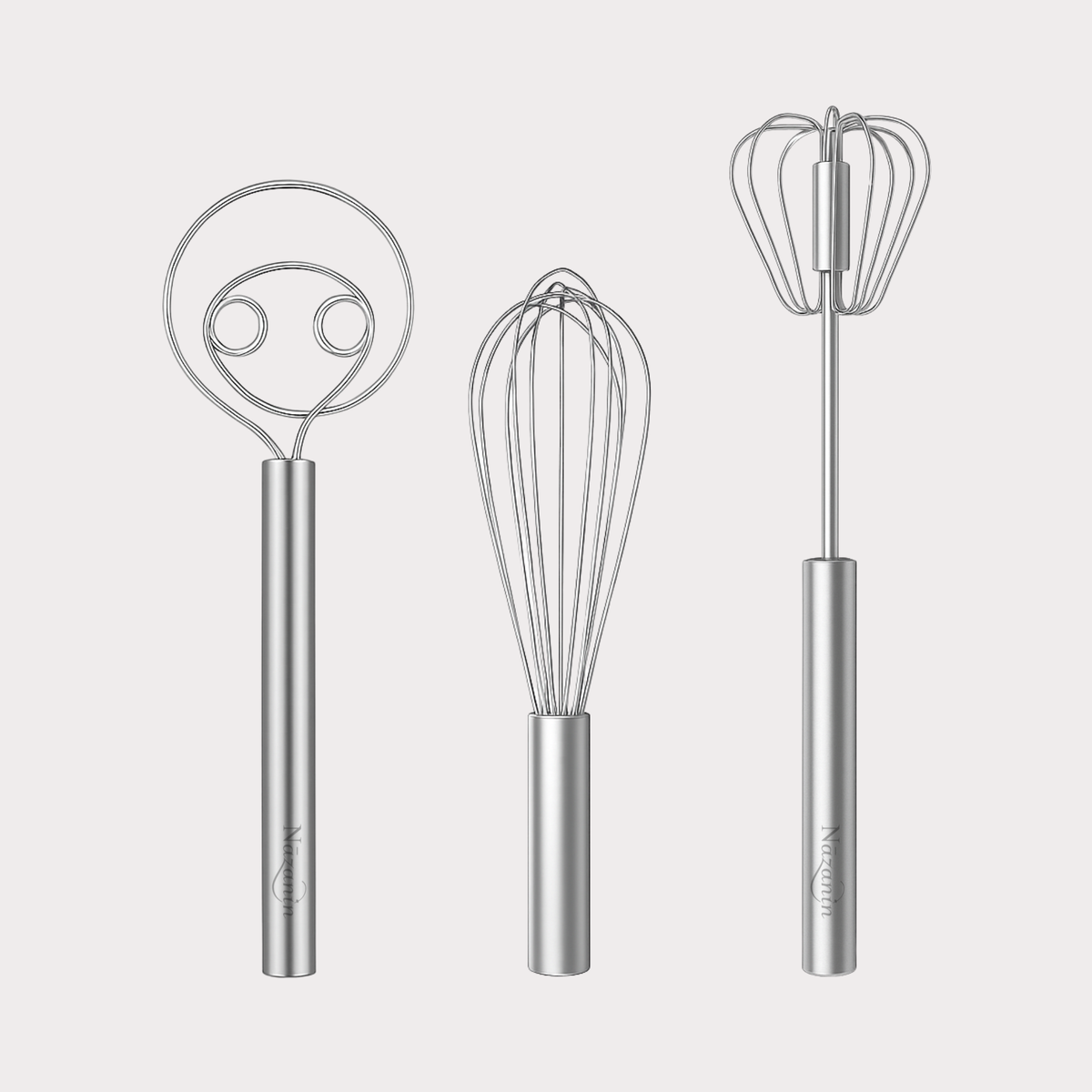 3-Piece Stainless Steel Whisk Set