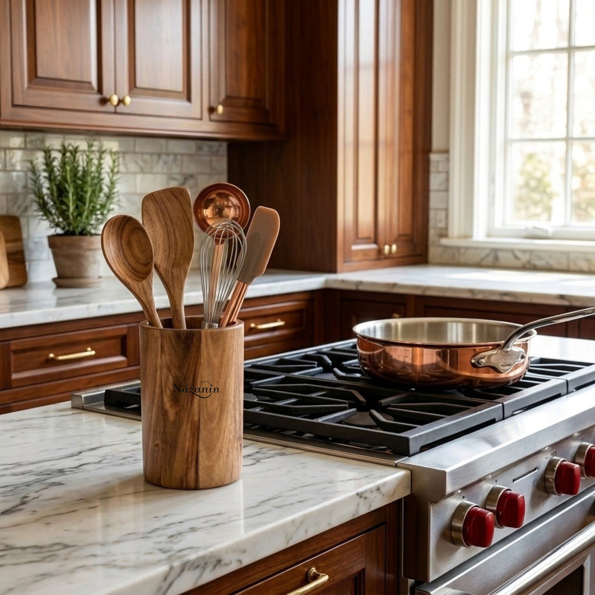Acacia Wood Oval Cooking Spoon