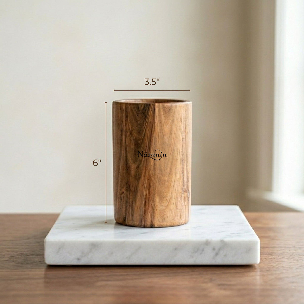 Acacia Wood Utensil Holder
