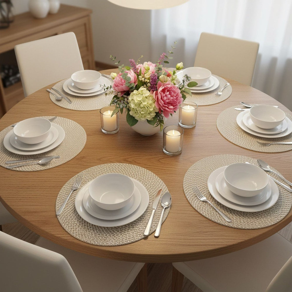 Round Woven Placemats (Set of 6)